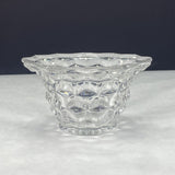 Vintage Fostoria American Clear Glass Cube Footed Mayonnaise Condiment Bowl