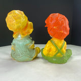 Vintage Universal Statuary Boy and Girl Figurine Statues 1974