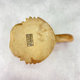 Vintage Carved Wood Tropical Tiki Head Face Cup Mug