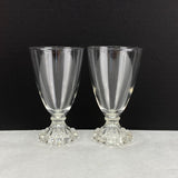 Vintage Anchor Hocking Berwick Boopie Clear Glass Set of 2