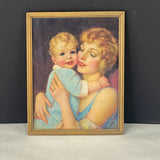 Vintage Mother and Baby J Knowles Hare Framed Print