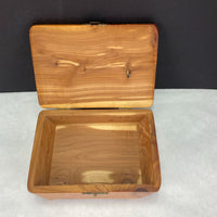 Vintage Wood Jewelry Keepsake Storage Box Engraved Mother