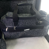 Jaguar Black Gray Tweed 4 Piece Travel Luggage Set with Keys