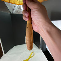 Vintage Asian Wood and Paper Umbrella Parasol