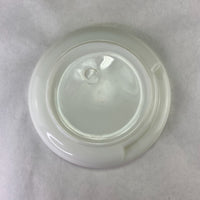 Vintage MCM Milk Glass Ashtray with Lighter Insert