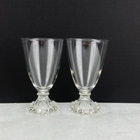 Vintage Anchor Hocking Berwick Boopie Clear Glass Set of 2