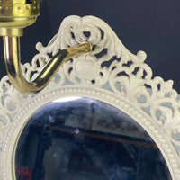 Vintage Wall Mount Mirror Light Lamp Metal Filigree