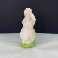White Glitter Standing Easter Bunny Rabbit Figurine