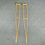 Vintage Samaritan Davol Split Wood Non Adjustable Adult Crutches