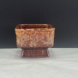 Vintage Tree Trunk Pedestal Planter Brown