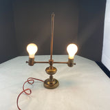 Vintage Bouillotte 2 Bulb Dual Socket Table Lamp FOR PARTS OR RESTORATION