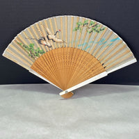 Vintage Bamboo Paper Crane Birds Folding Fan