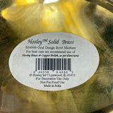 Vintage Hosley Embossed Solid Brass Handled Oval Planter