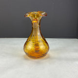 Vintage Amber Glass Embossed Grapes Cruet Pitcher