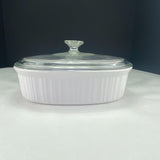 Corning Ware 2.8L French White Oval Baking Dish with Lid