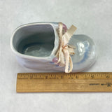 Vintage Baby Bootie Laced Shoe Ceramic Planter