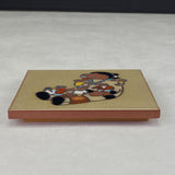 Vintage Cleo Teissedre Pottery Tile Art Storyteller Coaster Trivet Decor