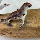 Vintage Handcrafted Driftwood Seagull Sculpture Figurine