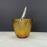 Vintage Brockway Amber Glass Nouveau Ice Bucket