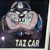 Vintage Taz Car Carnival Prize Glass Tile