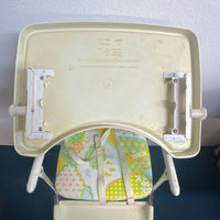 Vintage Cosco Baby High Chair Yellow Green White