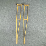 Vintage Samaritan Davol Split Wood Non Adjustable Adult Crutches