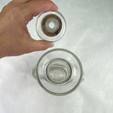 Vintage Clear Glass Circle Design Decanter Bottle