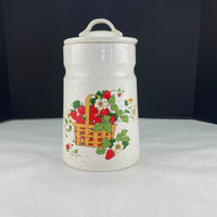 Vintage Treasure Craft Kitchen Cindy Sims Strawberry Canister Jar