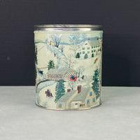 Vintage Grandma Moses Winter Holiday Spry Shortening Tin