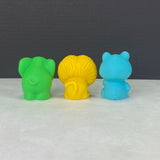 Vintage Avon The First Years Rubber Squeaky Animals Set Of 3 Panda Lion Elephant