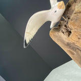 Vintage Handcrafted Driftwood Seagull Sculpture Figurine