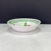 Vintage Fine Ironstone China Hand Painted Fruit Green 7" Bowl