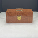 Vintage Ballonoff Porta File Metal Woodgrain File Box