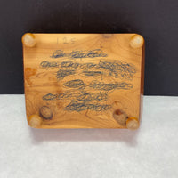 Vintage Wood Jewelry Keepsake Storage Box Engraved Mother