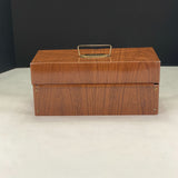 Vintage Ballonoff Porta File Metal Woodgrain File Box