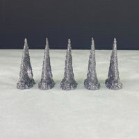 Metzke Pewter Christmas Tree Napkin Ring Holders Set of 5