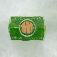 Vintage Miniature Nip EC Booz Whiskey Cabin Green Glass Bottle Cork Top