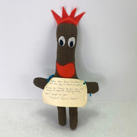 Vintage Hand Made Fabric Gag Gift Dammit Doll 12"