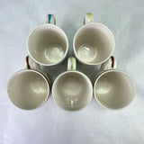 Vintage Mid Century Western Child Kids Mugs Personalize Set of 5