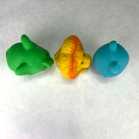 Vintage Avon The First Years Rubber Squeaky Animals Set Of 3 Panda Lion Elephant