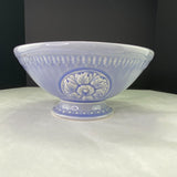 Vintage Renee DuBois Square Nest Lavender Blue Pedestal Bowl