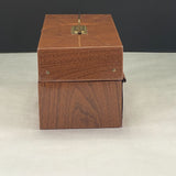 Vintage Ballonoff Porta File Metal Woodgrain File Box