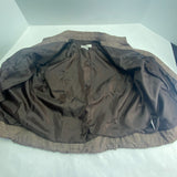Dressbarn Brown Jacket Ruched Sleeves Size M