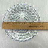 Vintage Anchor Hocking Sapphire Blue Bubble Glass Dessert Bread Plate Lot of 2