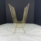 Vintage MCM Gold Tone Metal Magazine Rack with Arrow Tips