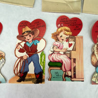 Vintage Valentine Day Cards Kids With Envelopes Set of 6 Unused by CPC
