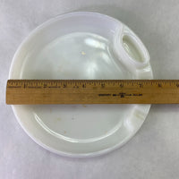 Vintage MCM Milk Glass Ashtray with Lighter Insert