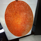 Vintage Orange Melted Plastic Popcorn Placemats Set of 2