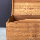 Vintage Cazadores Philippines Filipino Wood Cigar Box Empty