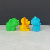 Vintage Avon The First Years Rubber Squeaky Animals Set Of 3 Panda Lion Elephant